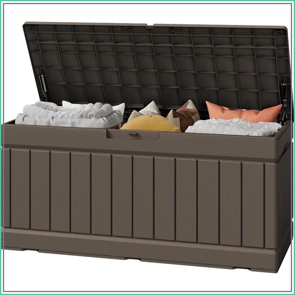 Outdoor Furniture For Pool - 82 Gallon Outdoor Storage Box with