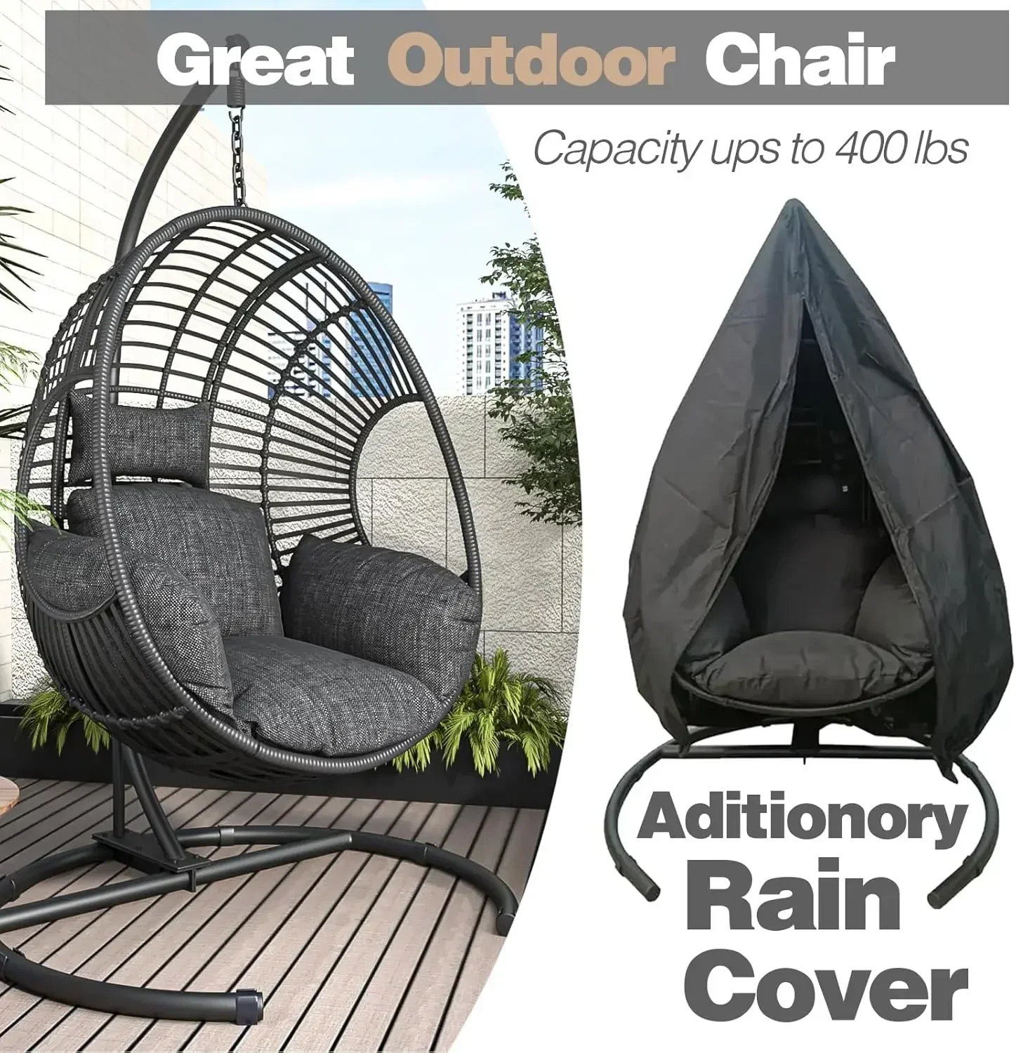 Outdoor Furniture Egg Chair - （XMSJ-Hot）Oversized Hanging Egg Chair Outdoor Wicker