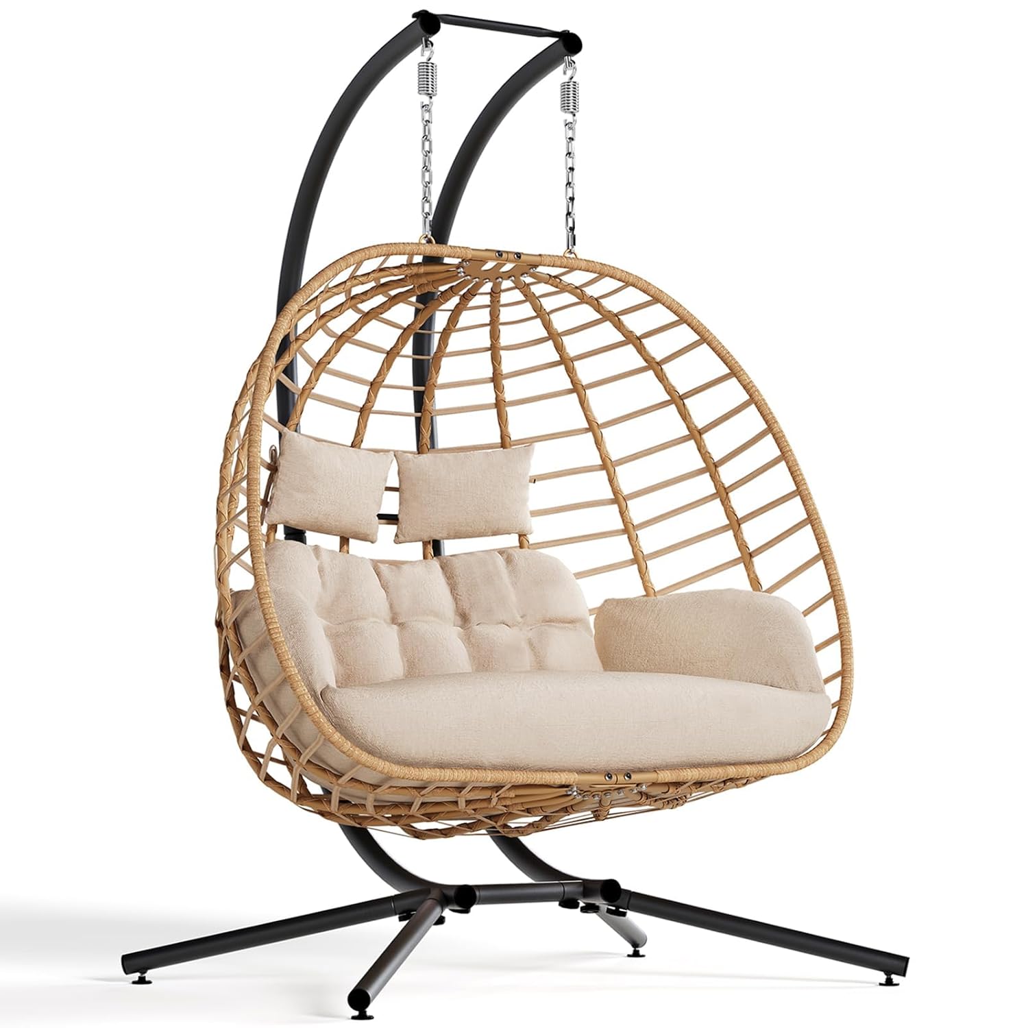 Double Hanging Egg Chair with  - Outdoor Furniture Egg Chair ulasan dan harga