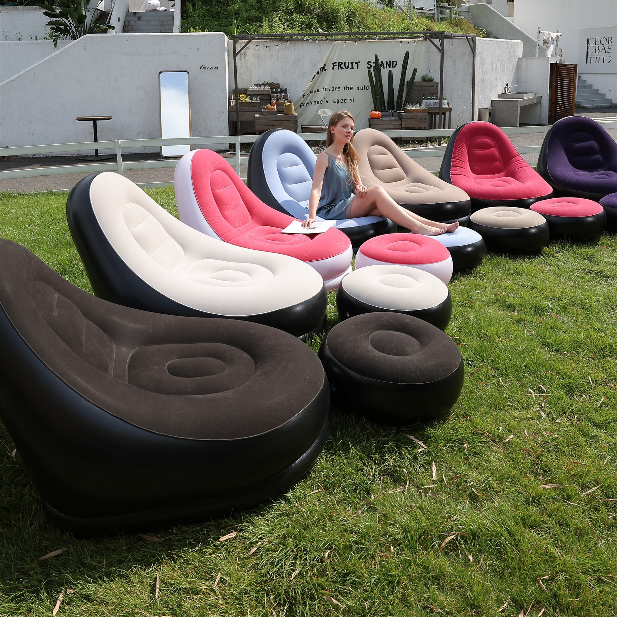 Lazy Couch Sofas Inflatable Ch - Outdoor Furniture Lounge Chair ulasan dan harga