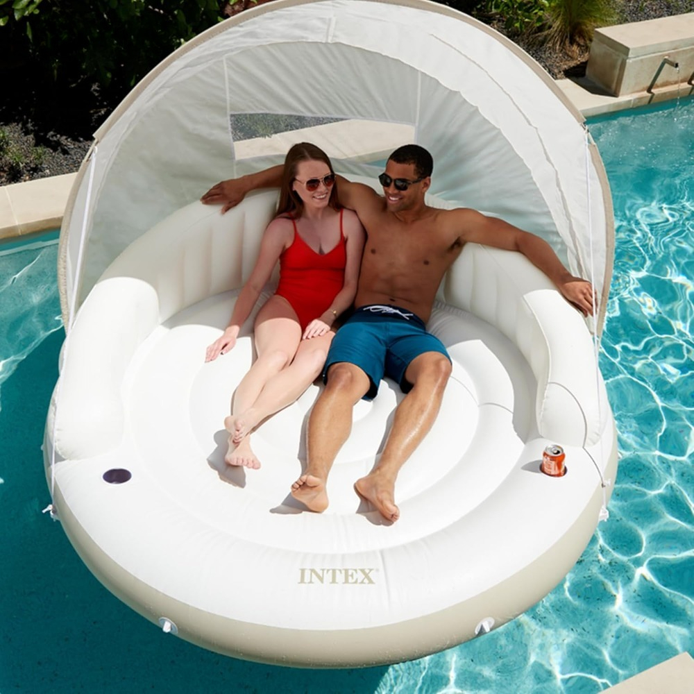 Canopy Island Inflatable Pool  - Outdoor Furniture For Pool ulasan dan harga