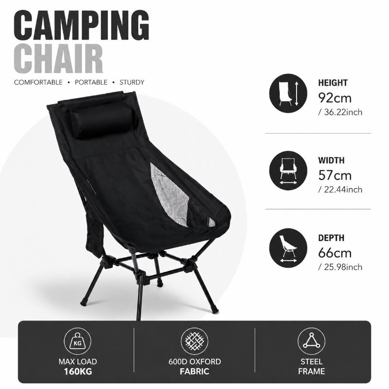 Folding Portable Camping Loung - Outdoor Furniture Lounge Chair ulasan dan harga