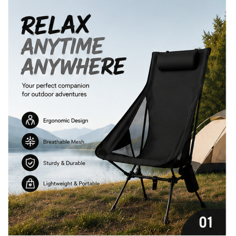 Folding Portable Camping Loung - Outdoor Furniture Lounge Chair ulasan dan harga