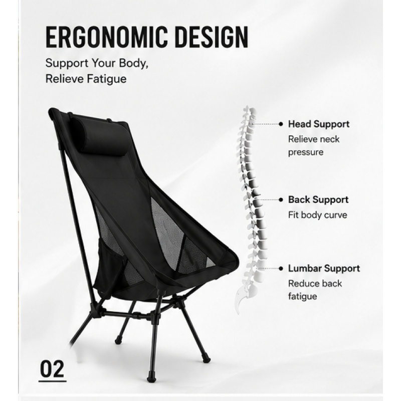 Folding Portable Camping Loung - Outdoor Furniture Lounge Chair ulasan dan harga