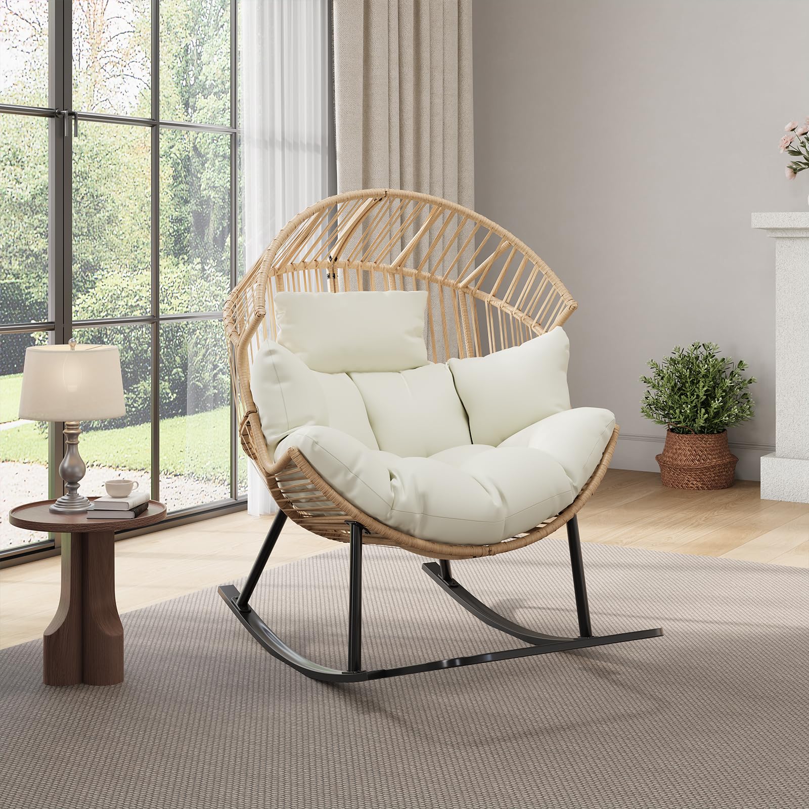 Oversized Ergonomic Wicker Roc - Outdoor Furniture Egg Chair ulasan dan harga