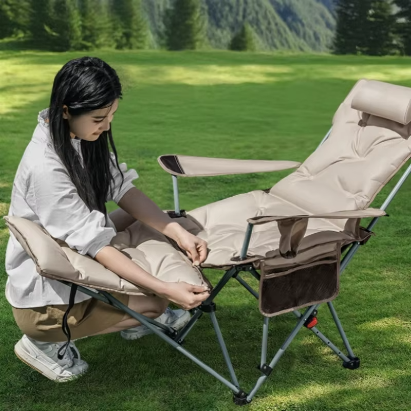 Folding Recliner Portable Camp - Outdoor Furniture Lounge Chair ulasan dan harga