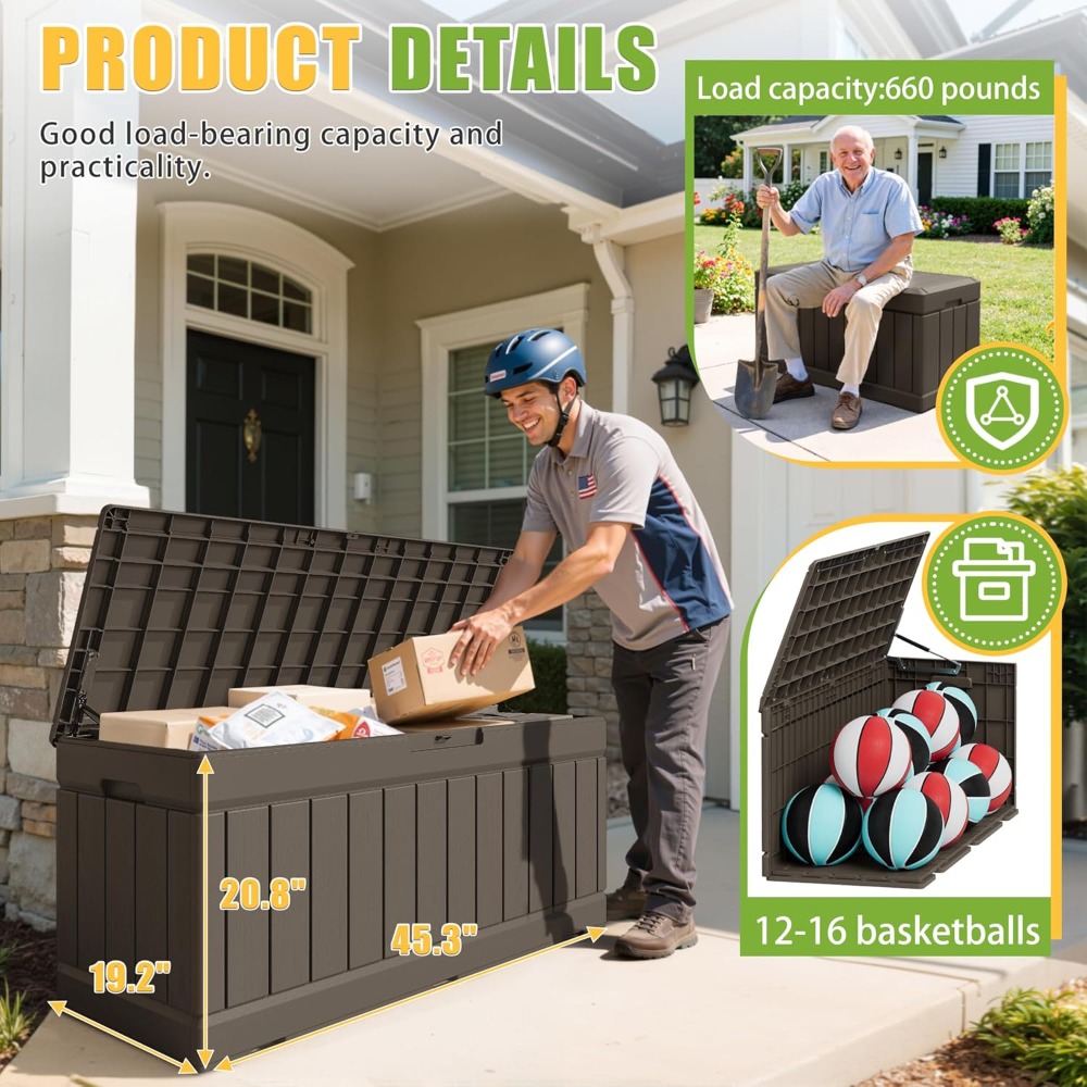 82 Gallon Outdoor Storage Box  - Outdoor Furniture For Pool ulasan dan harga