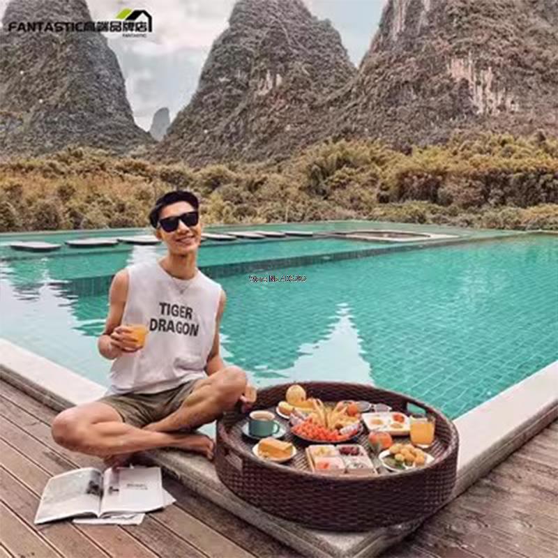 Swimming Pool Floating Rattan  - Outdoor Furniture In Bali ulasan dan harga
