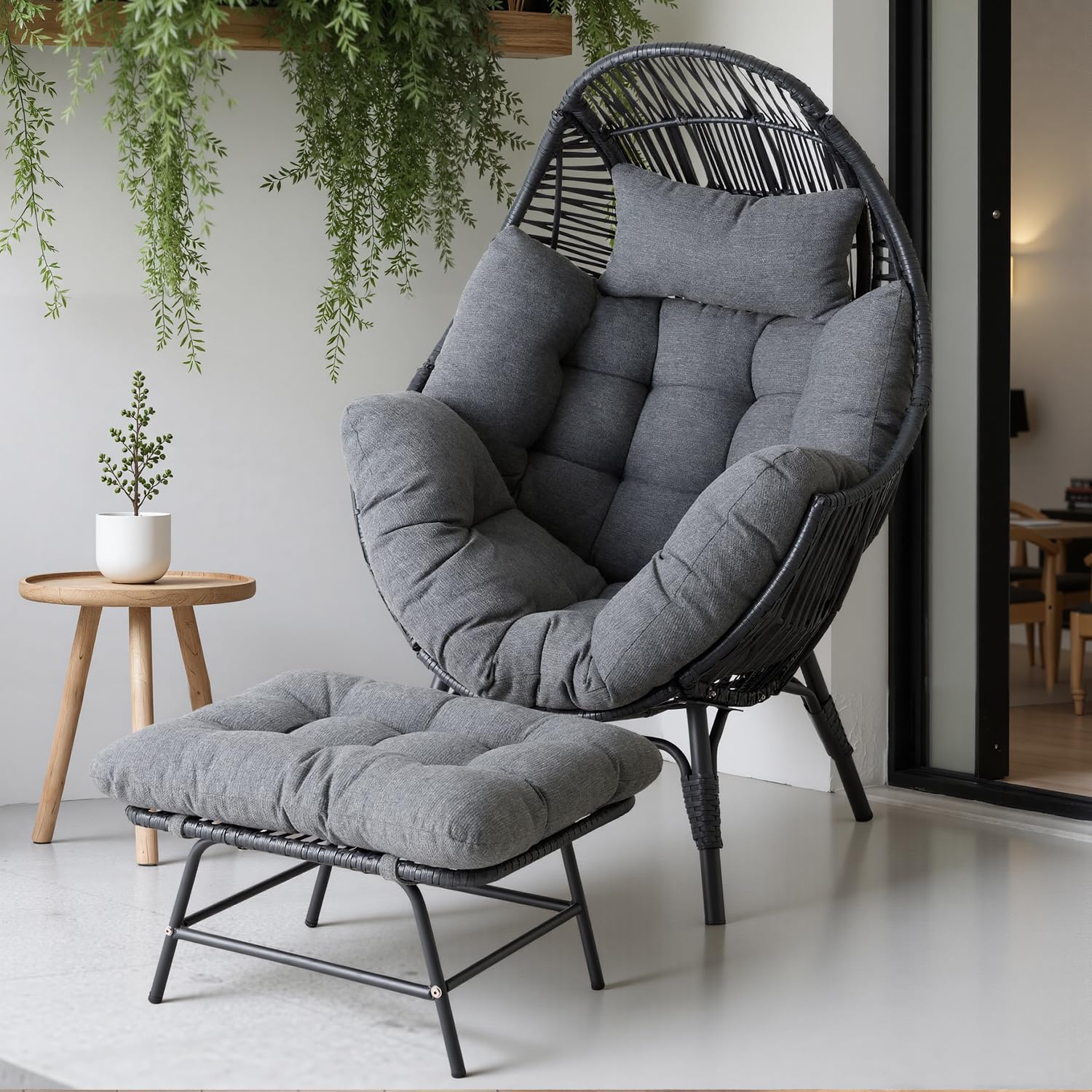 Wicker Outdoor Egg Chair with  - Outdoor Furniture Egg Chair ulasan dan harga
