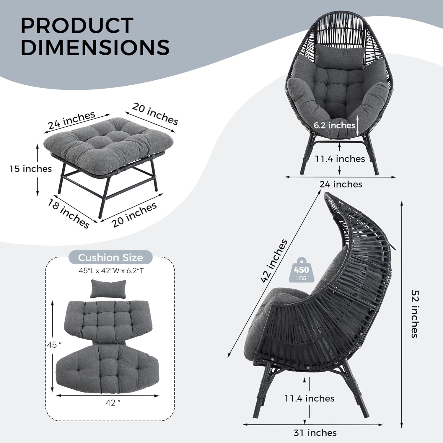 Wicker Outdoor Egg Chair with  - Outdoor Furniture Egg Chair ulasan dan harga