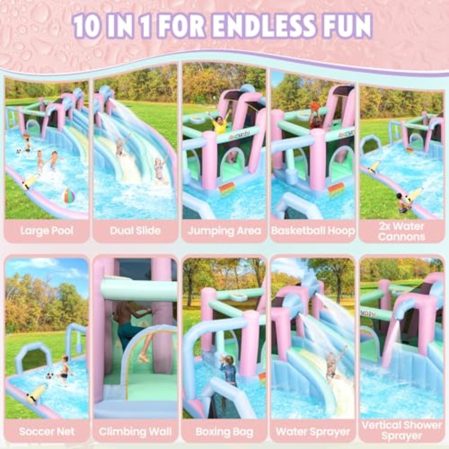 Inflatable Bounce House Double - Outdoor Furniture For Pool ulasan dan harga