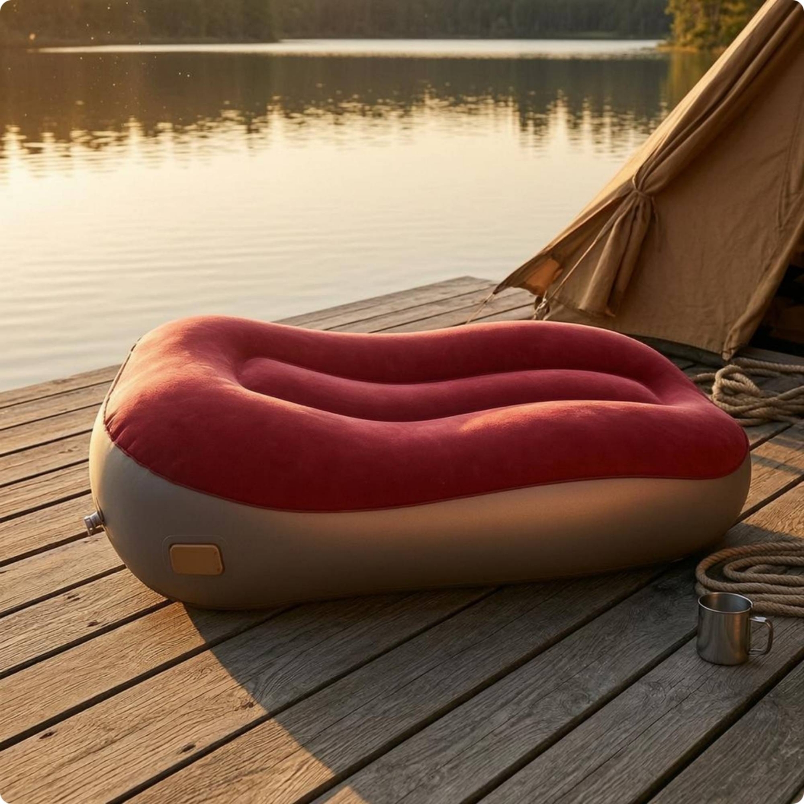 Single-Person Inflatable Sofa  - Outdoor Furniture Lounge Chair ulasan dan harga