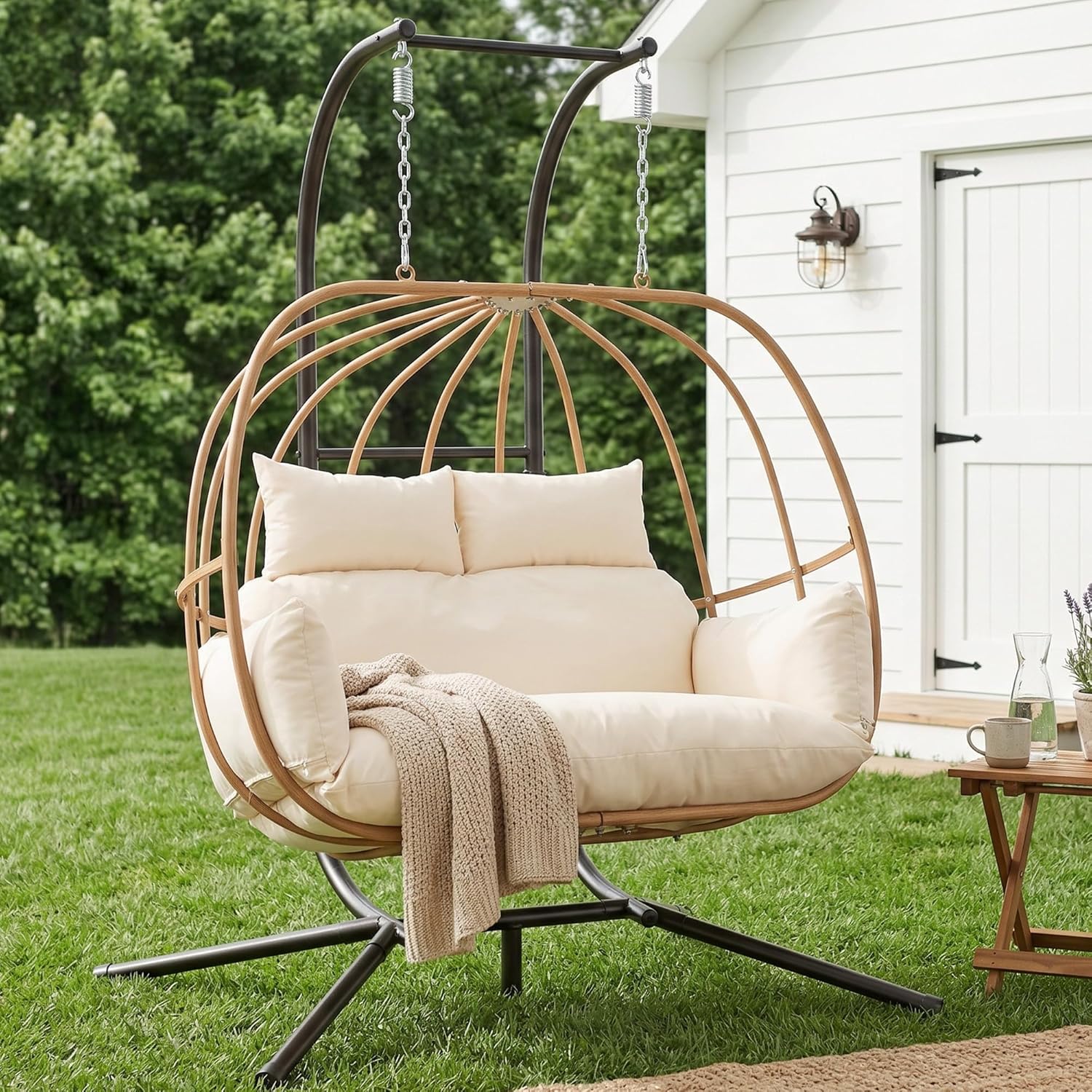2 Person All Weather Egg Chair - Outdoor Furniture Egg Chair ulasan dan harga