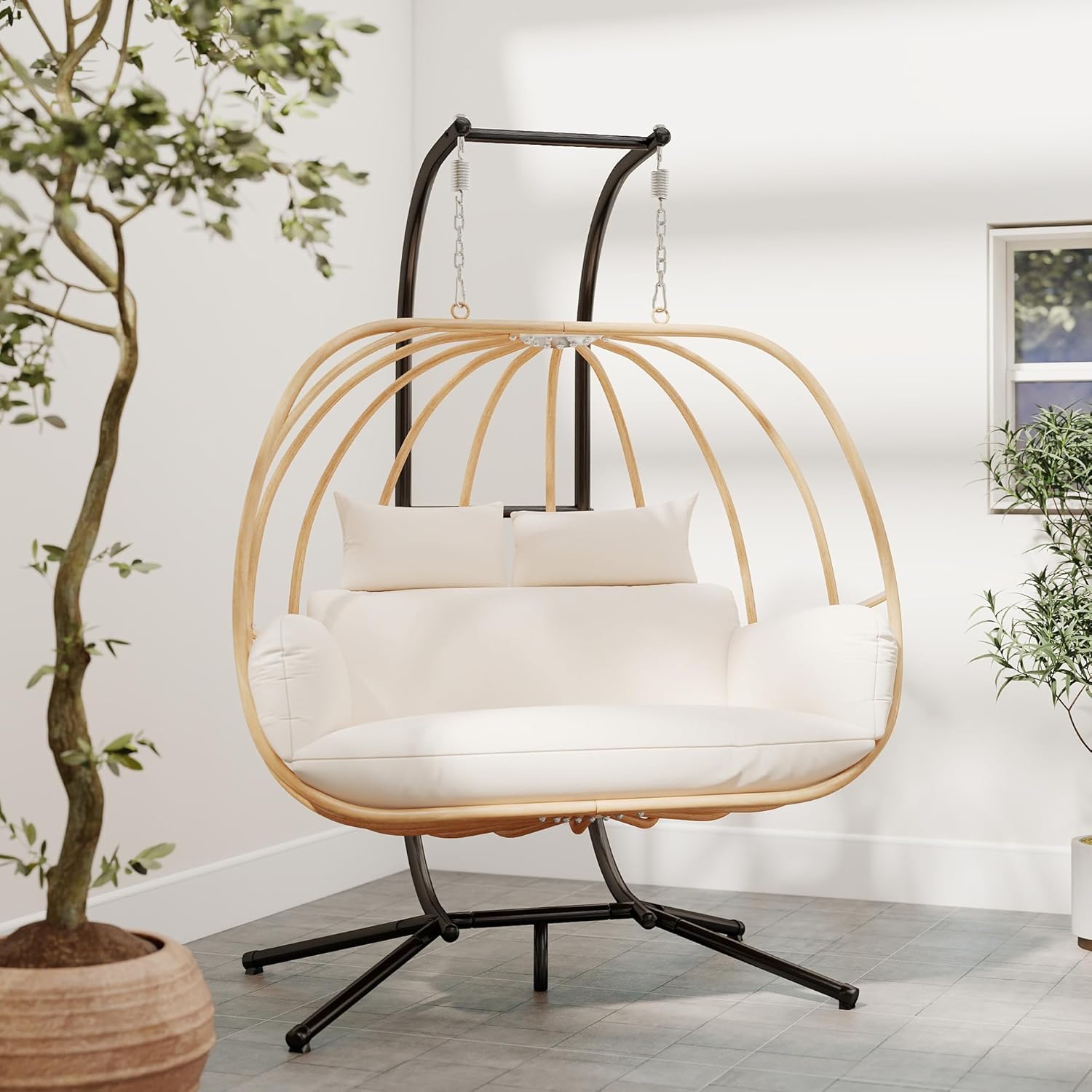 2 Person All Weather Egg Chair - Outdoor Furniture Egg Chair ulasan dan harga