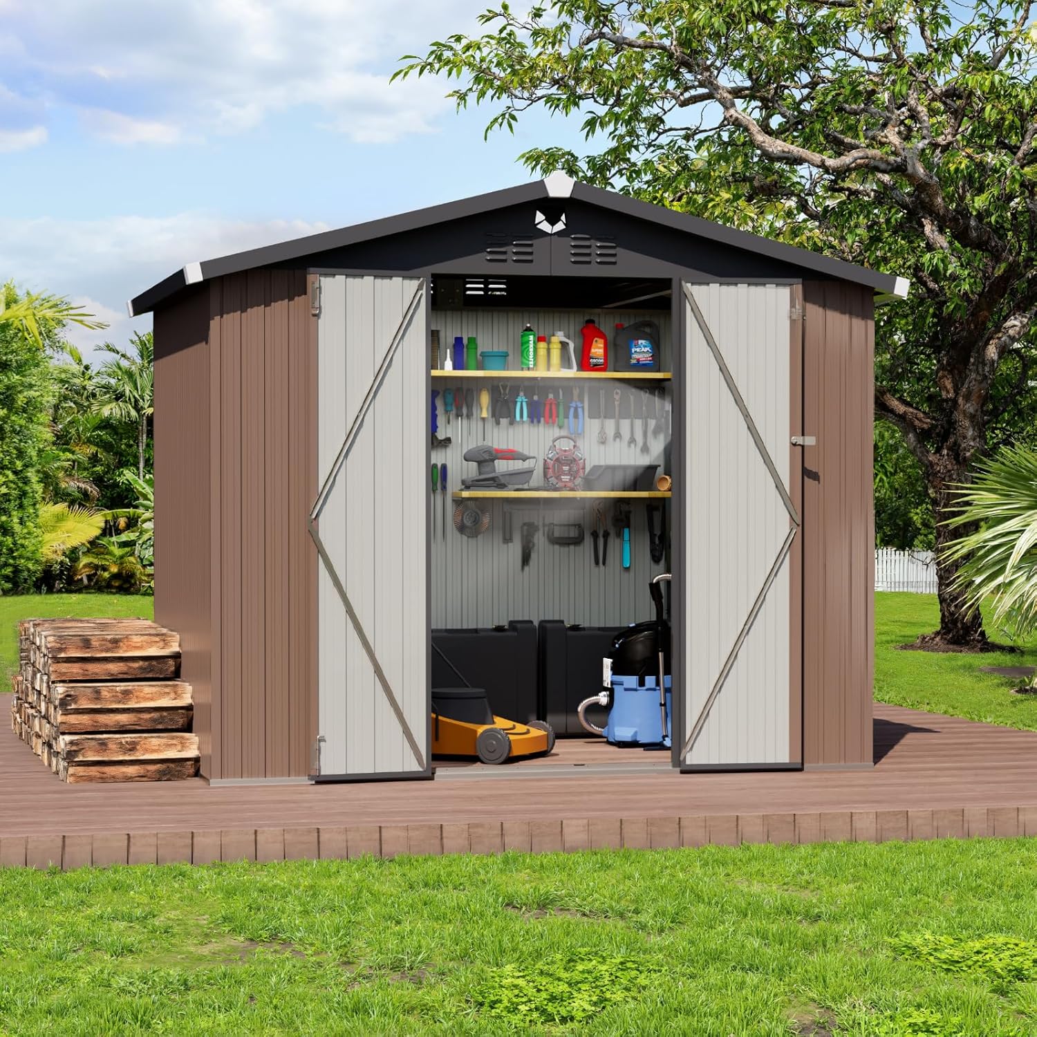 Metal Storage Shed,Outdoor Sto - Outdoor Furniture Modern ulasan dan harga