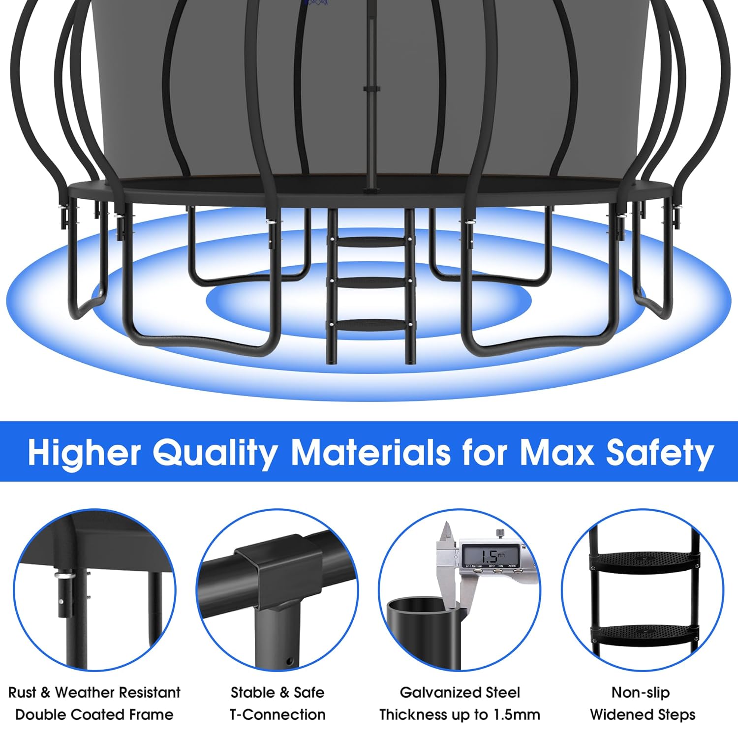 Large Outdoor Trampoline with  - Outdoor Furniture Modern ulasan dan harga