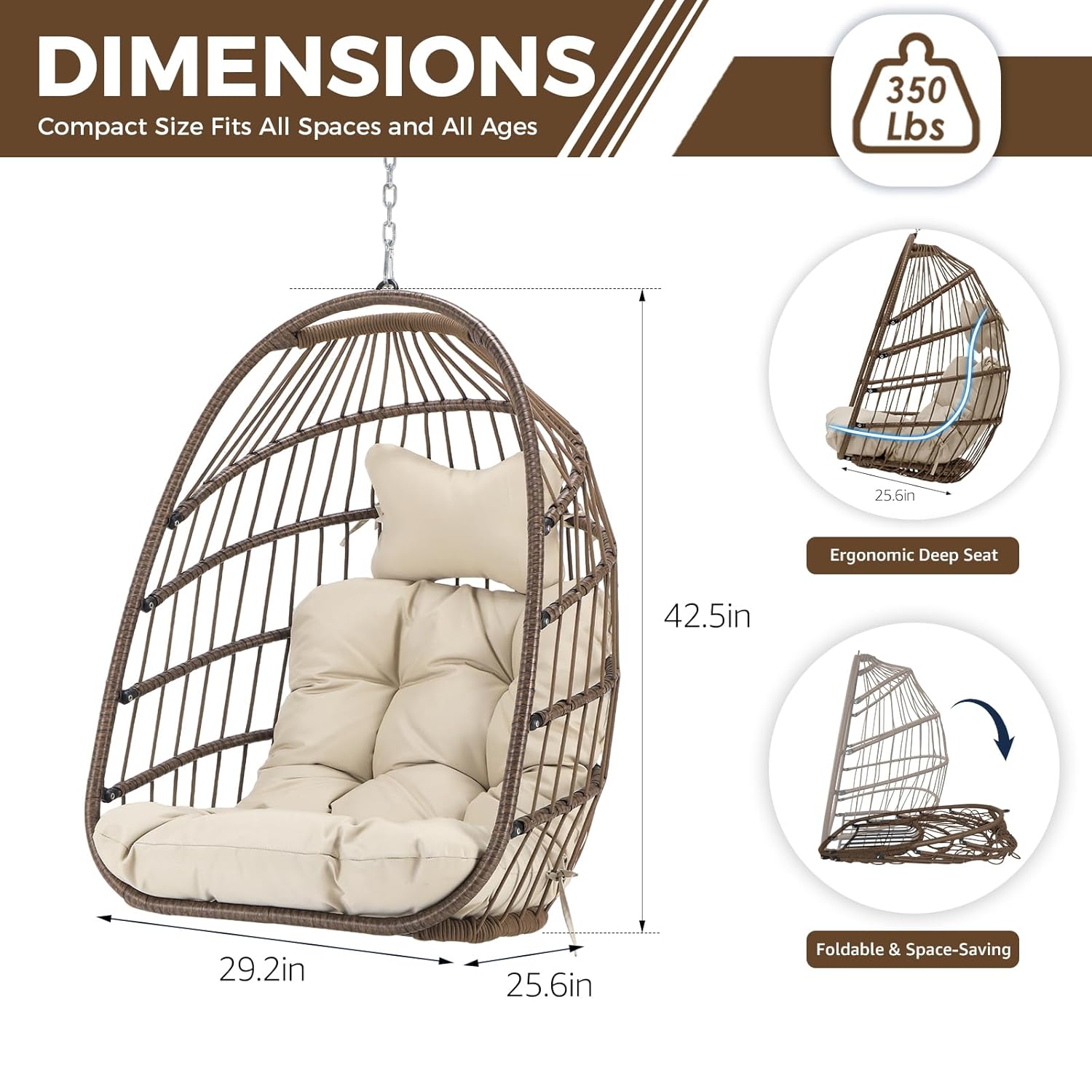 Outdoor Hanging Egg Chair With - Outdoor Furniture Egg Chair ulasan dan harga