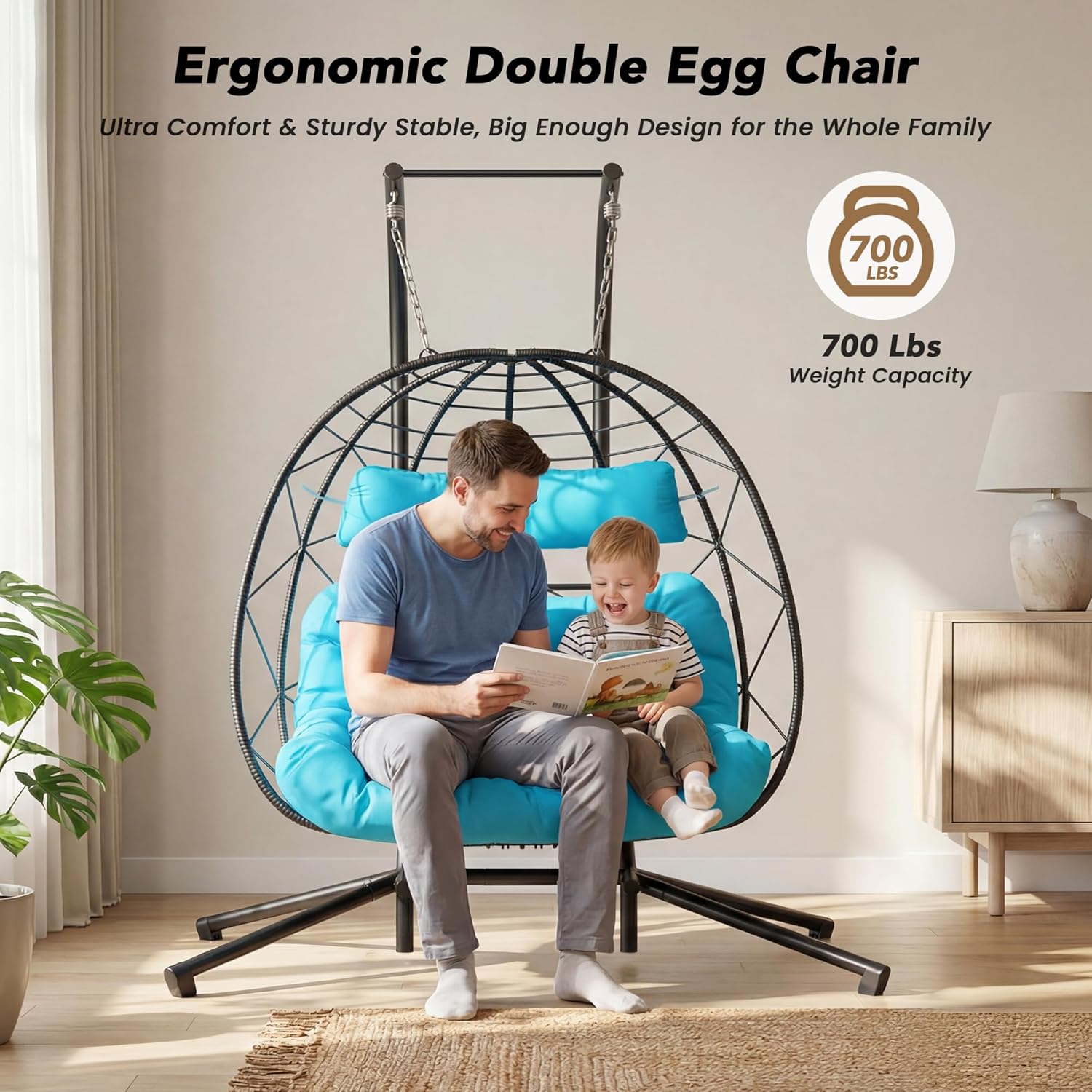 Set of 2 Wicker Hanging Egg Ch - Outdoor Furniture Egg Chair ulasan dan harga