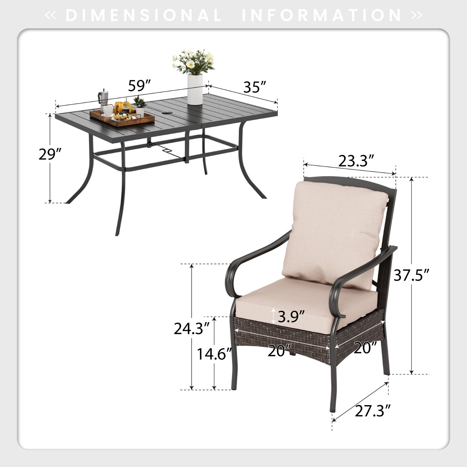 7 Piece Outdoor Furniture Set  - Outdoor Furniture Vietnam ulasan dan harga