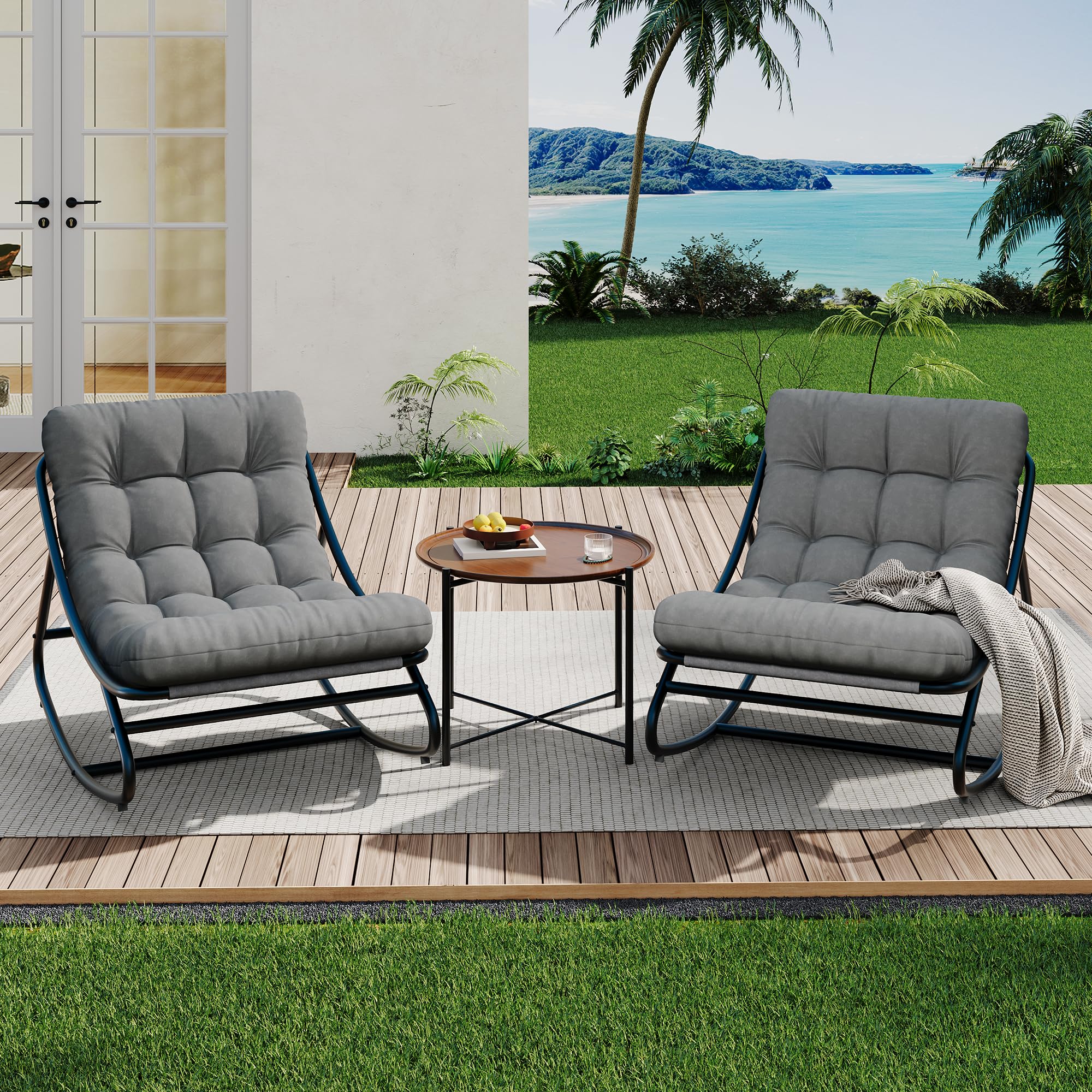 Outdoor Papasan Rocking Chair, - Outdoor Furniture Egg Chair ulasan dan harga