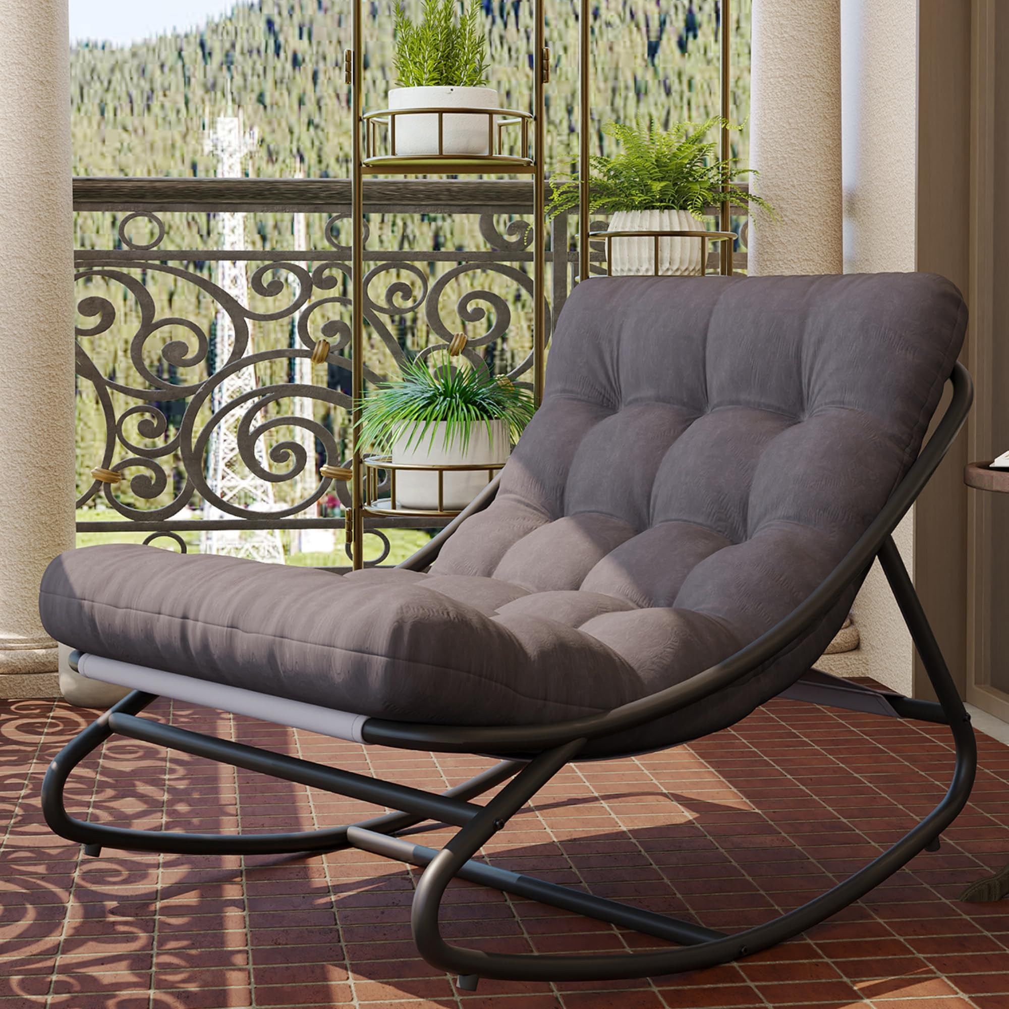 Outdoor Papasan Rocking Chair, - Outdoor Furniture Egg Chair ulasan dan harga