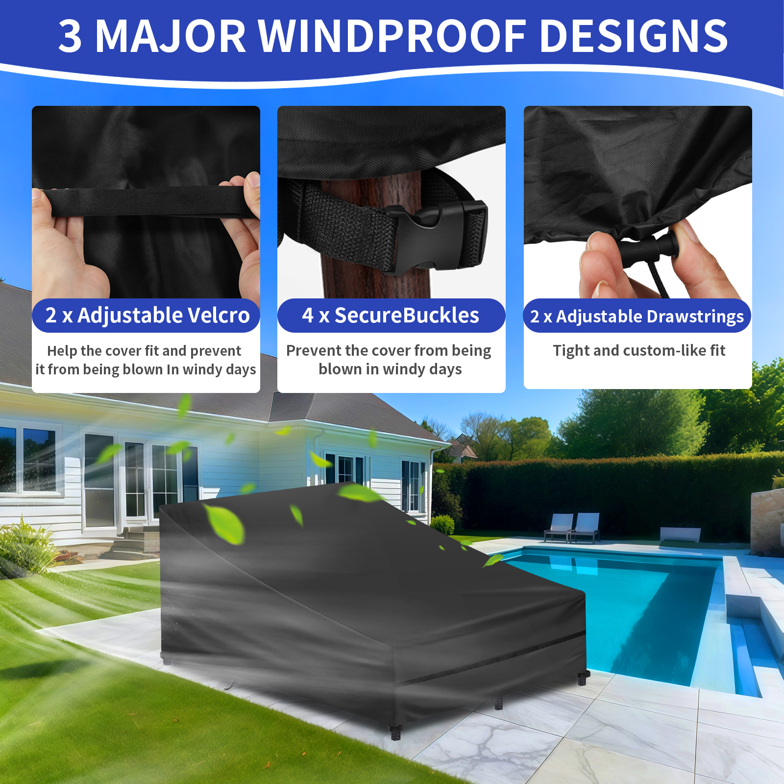 Waterproof Double/Single Wide  - Outdoor Furniture For Pool ulasan dan harga