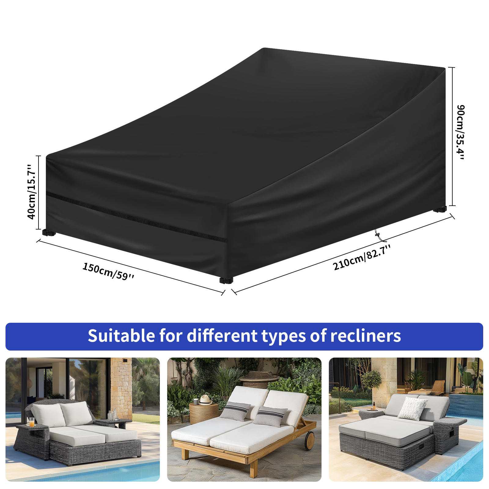 Waterproof Double/Single Wide  - Outdoor Furniture For Pool ulasan dan harga