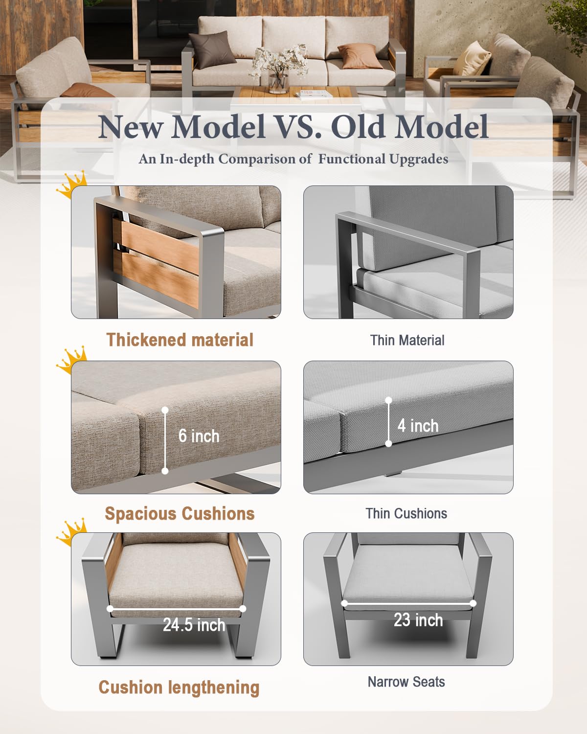 3-Seat All-Weather Aluminum Ou - Outdoor Furniture Japanese Style ulasan dan harga