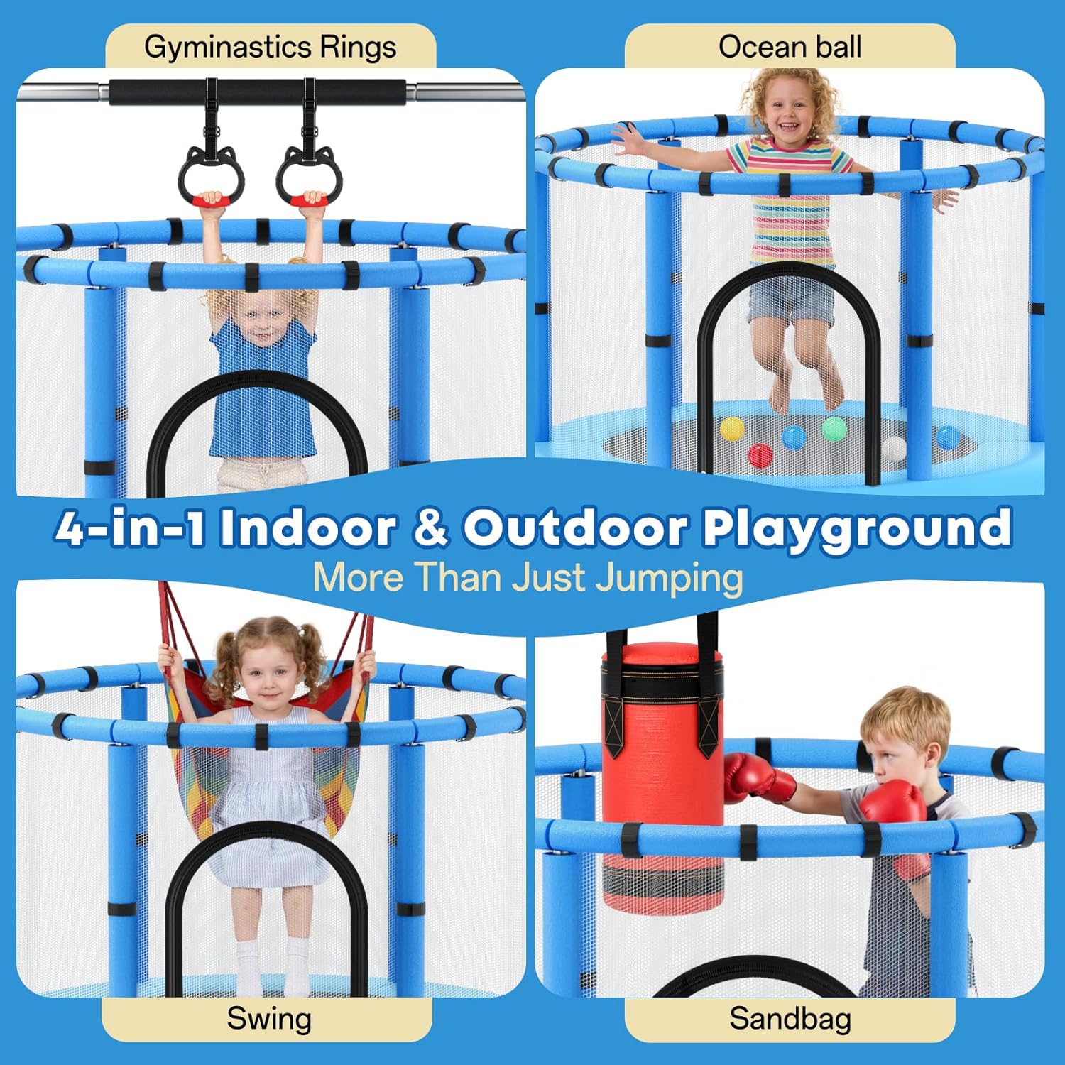 Toddler Trampoline,Trampoline  - Outdoor Furniture Modern ulasan dan harga