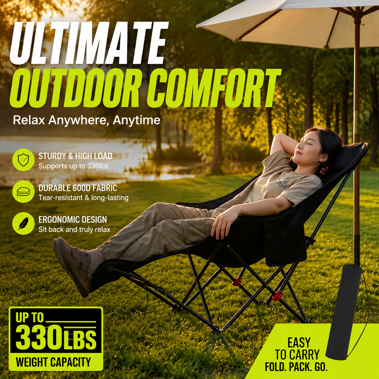 Three Level Adjustable Moon Ch - Outdoor Furniture Lounge Chair ulasan dan harga
