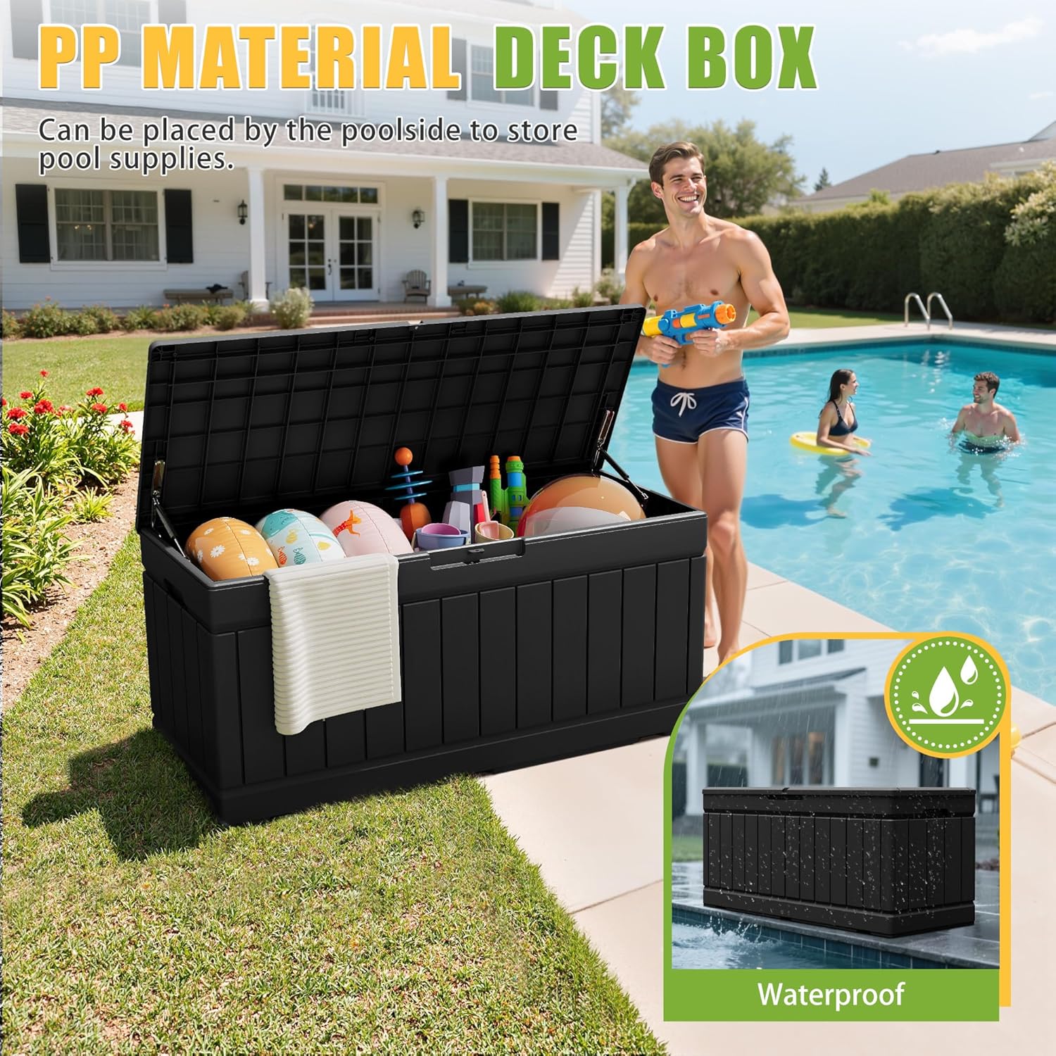 82 Gallon Outdoor Storage Box  - Outdoor Furniture For Pool ulasan dan harga