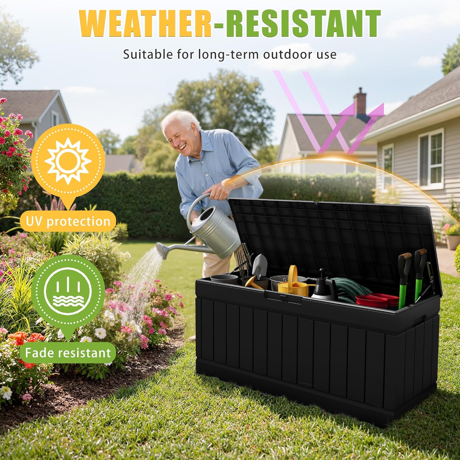 82 Gallon Outdoor Storage Box  - Outdoor Furniture For Pool ulasan dan harga