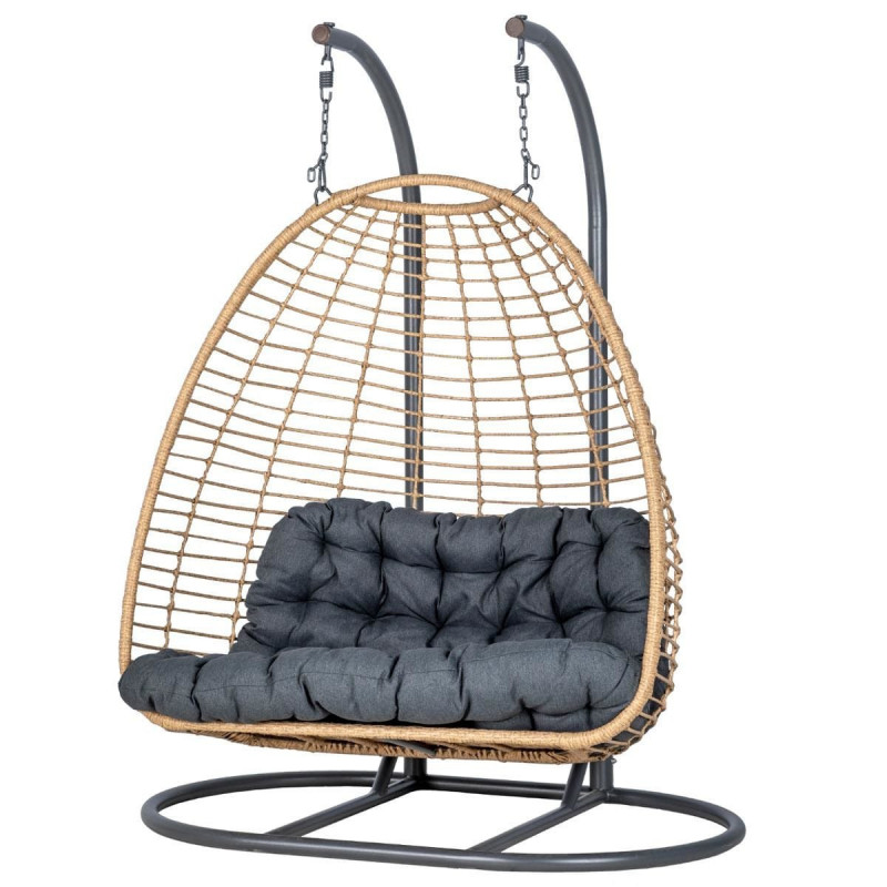 Luxury 2-Seater Hanging Chairs - Outdoor Furniture Egg Chair ulasan dan harga