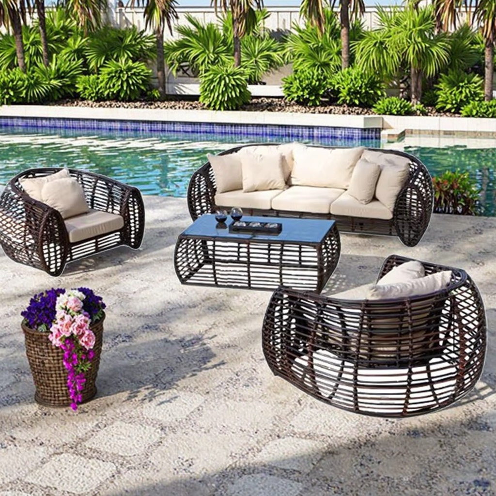 Modern Durable Wicker Outdoor  - Outdoor Furniture Japanese Style ulasan dan harga