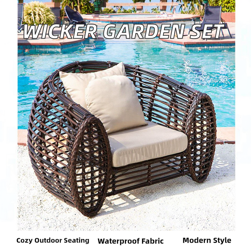 Modern Durable Wicker Outdoor  - Outdoor Furniture Japanese Style ulasan dan harga