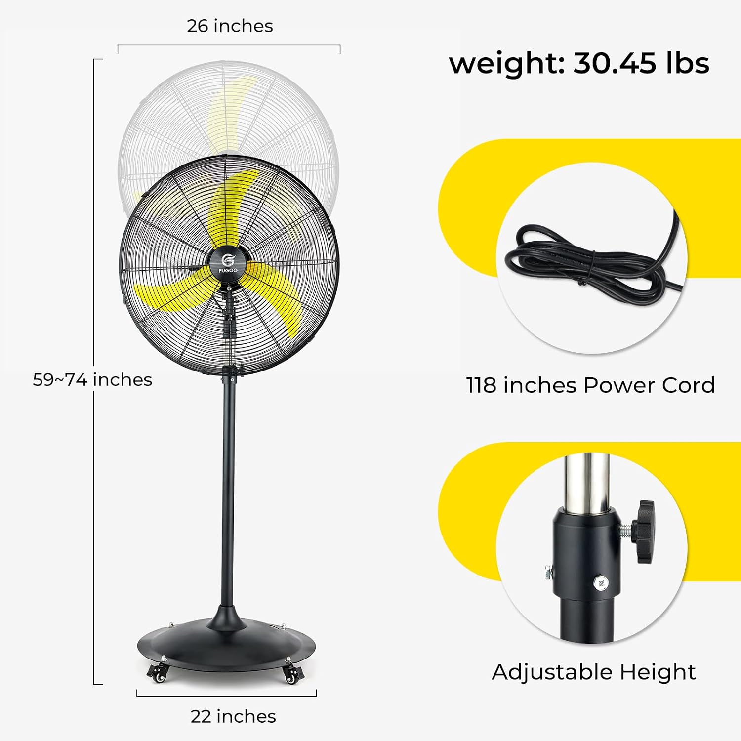 24'' Outdoor Oscillating Pedes - Outdoor Furniture Modern ulasan dan harga
