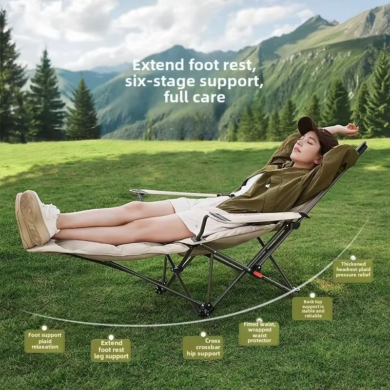 Folding Recliner Portable Camp - Outdoor Furniture Lounge Chair ulasan dan harga