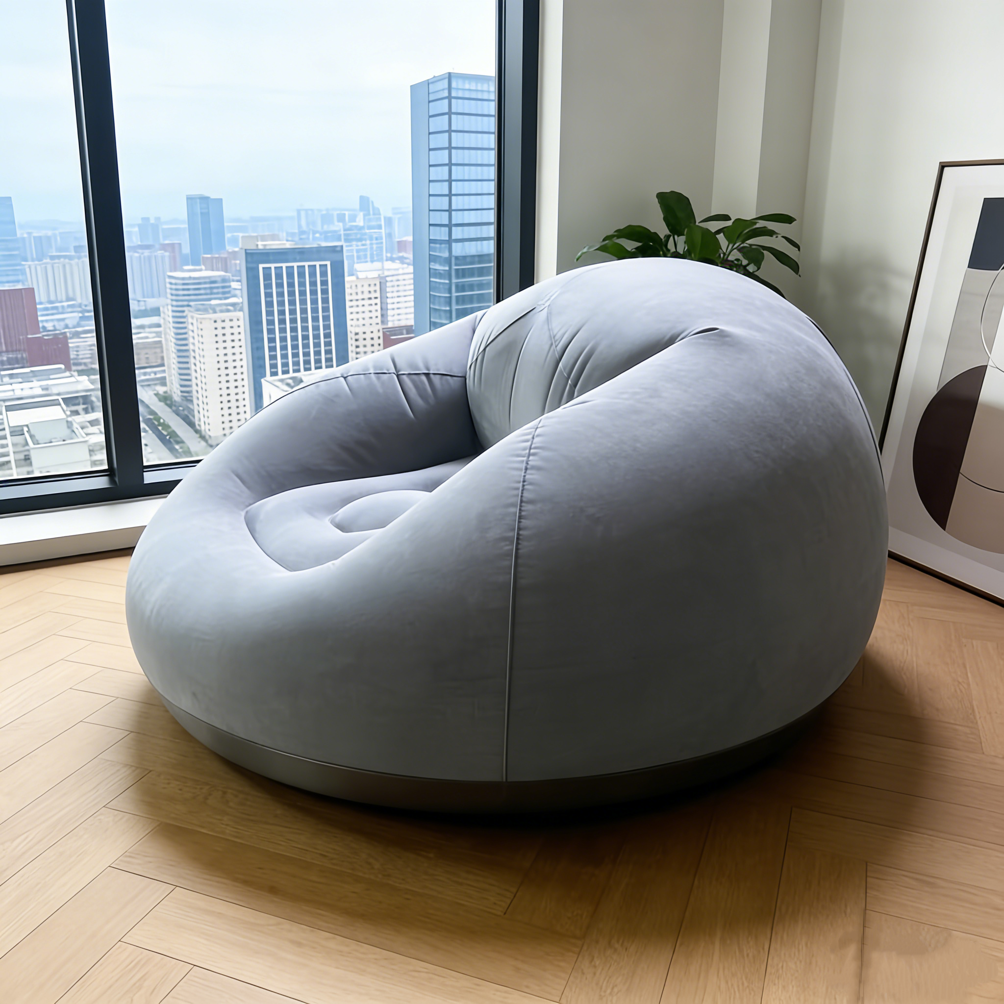Portable Inflatable Round Air  - Outdoor Furniture Lounge Chair ulasan dan harga