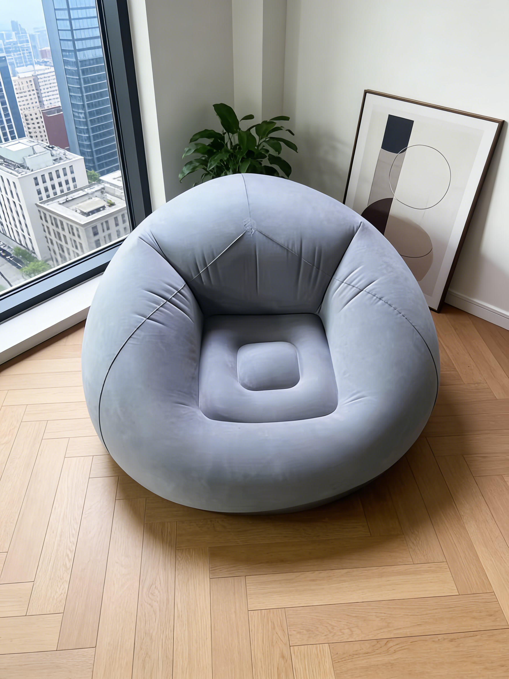 Portable Inflatable Round Air  - Outdoor Furniture Lounge Chair ulasan dan harga