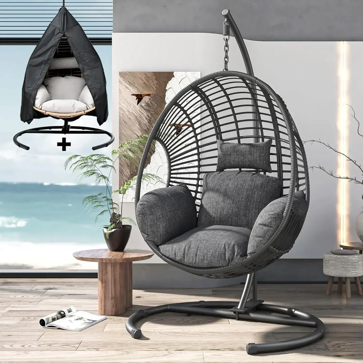 （XMSJ-Hot）Oversized Hanging Eg - Outdoor Furniture Egg Chair ulasan dan harga
