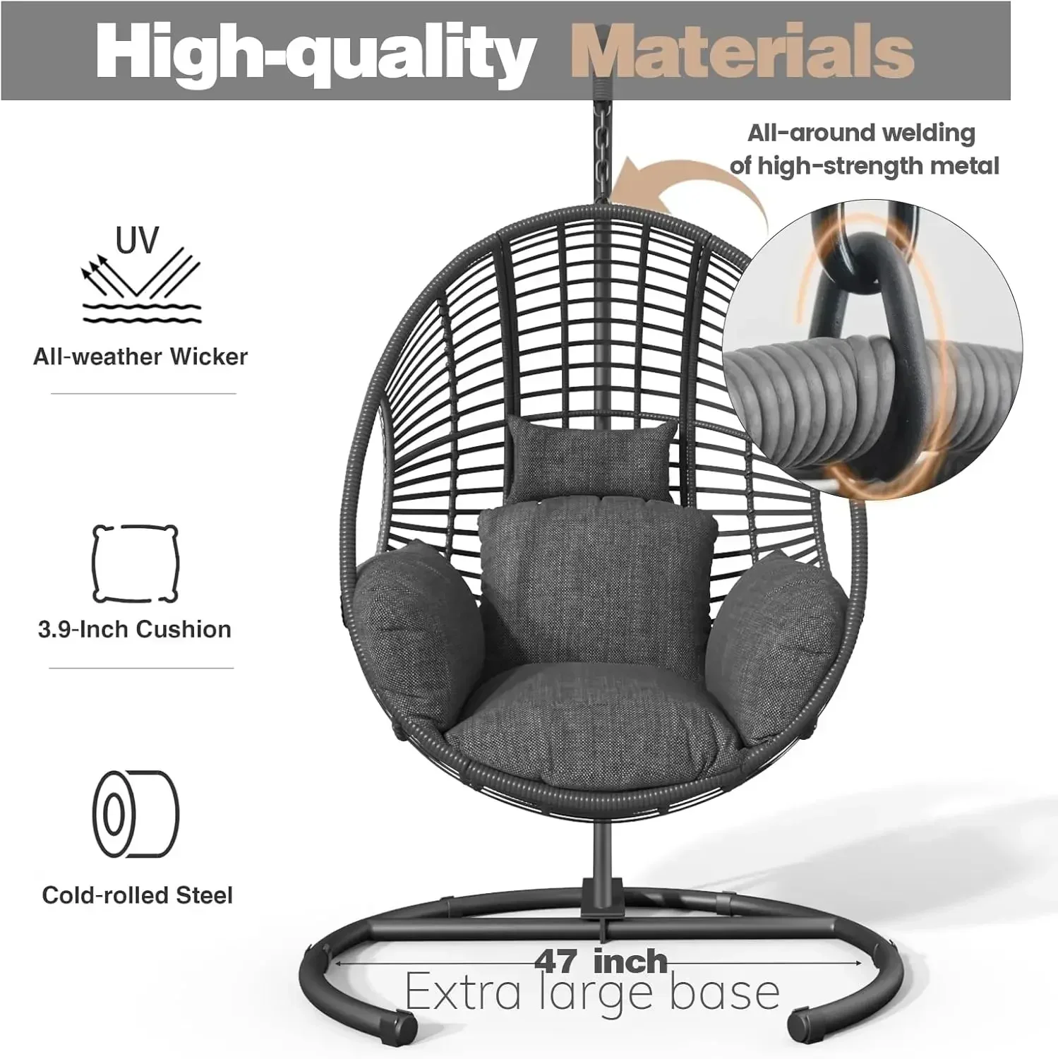 （XMSJ-Hot）Oversized Hanging Eg - Outdoor Furniture Egg Chair ulasan dan harga