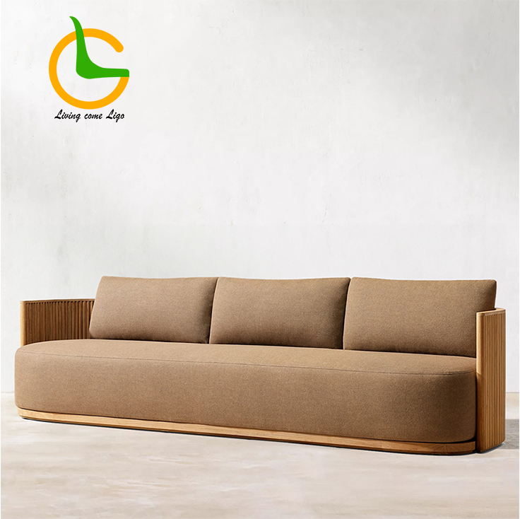 Luxury L-shaped Teak Wood Outd - Outdoor Furniture Japanese Style ulasan dan harga