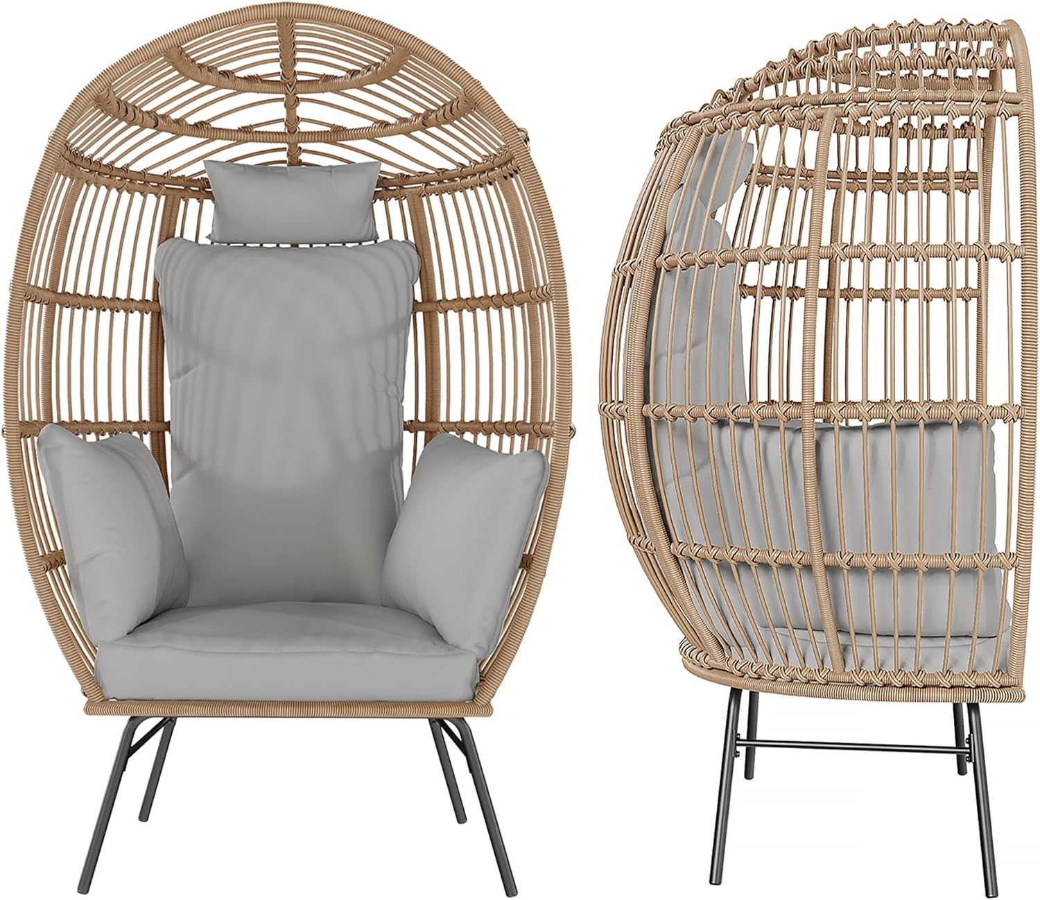 Wicker Egg Chair with Ottoman, - Outdoor Furniture Egg Chair ulasan dan harga