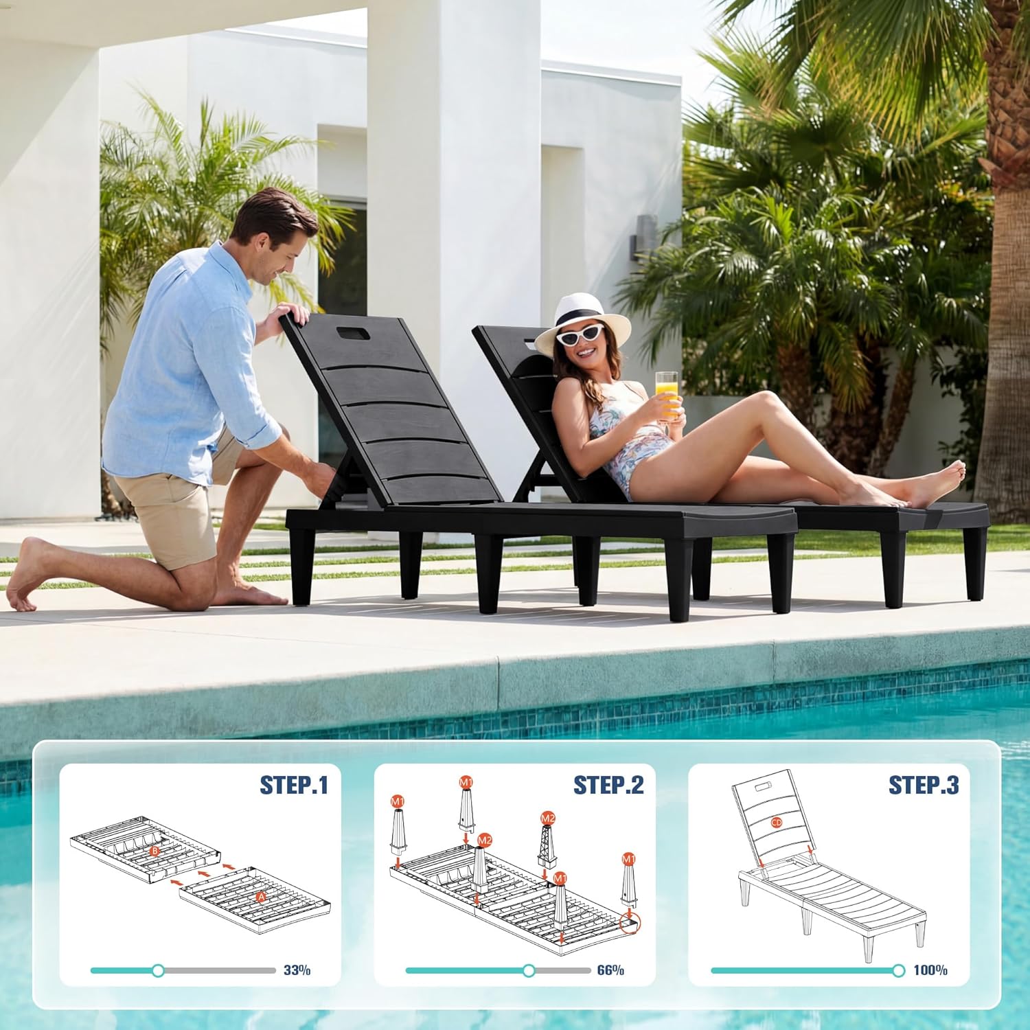 Outdoor Chaise Lounge Chair Se - Outdoor Furniture For Pool ulasan dan harga